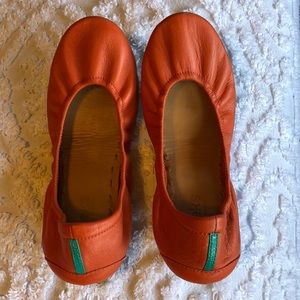 Tieks - orange with turquoise sole - 7